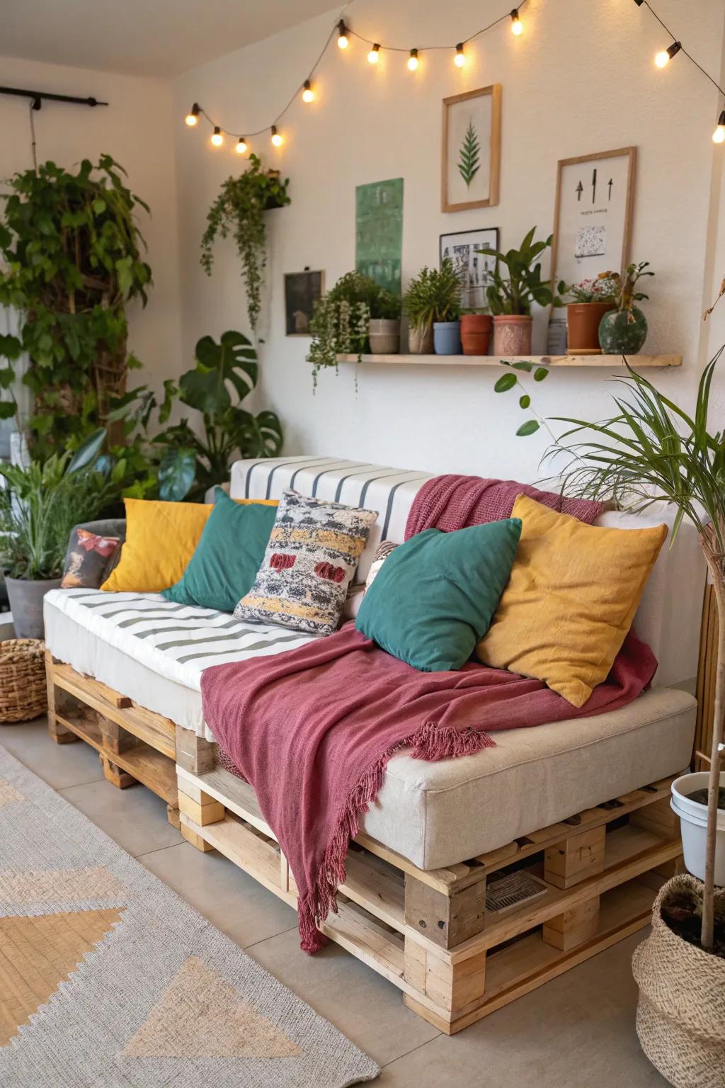 A DIY shipping platform sofa provides countless customization possibilities for your residence.