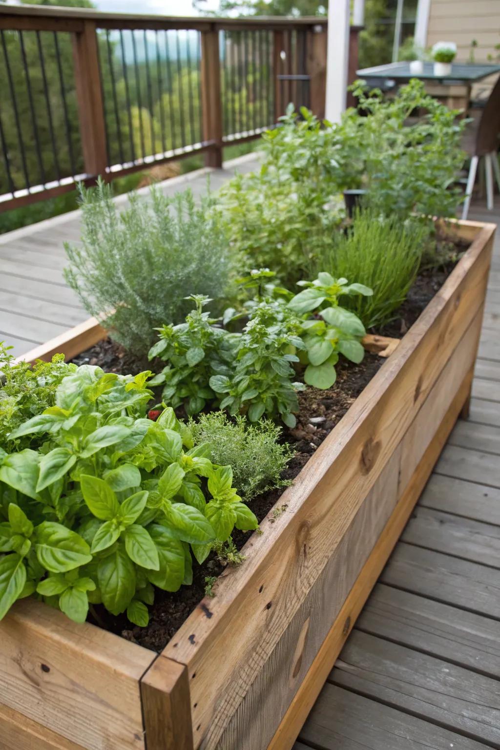 Elevate your herb garden with rustic raised beds.