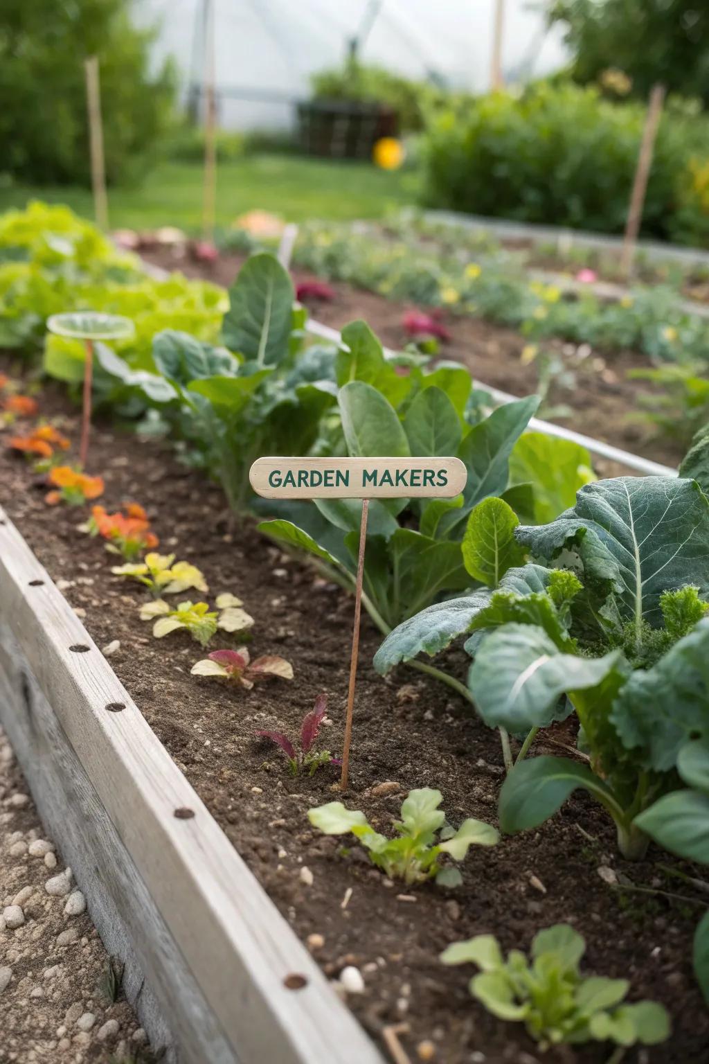 Personalized garden markers add charm and organization to any garden.