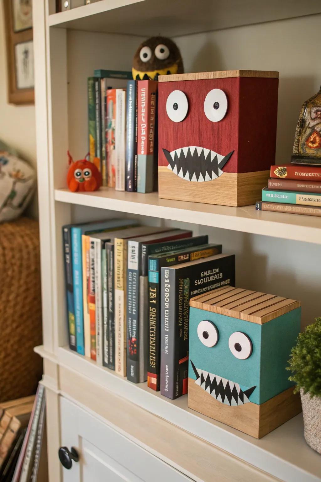 Books turned into friendly monsters.