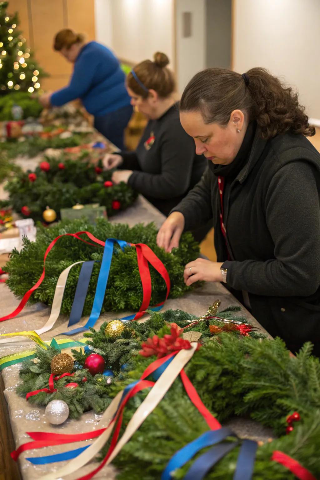 Get creative with friends at a wreath-making workshop.