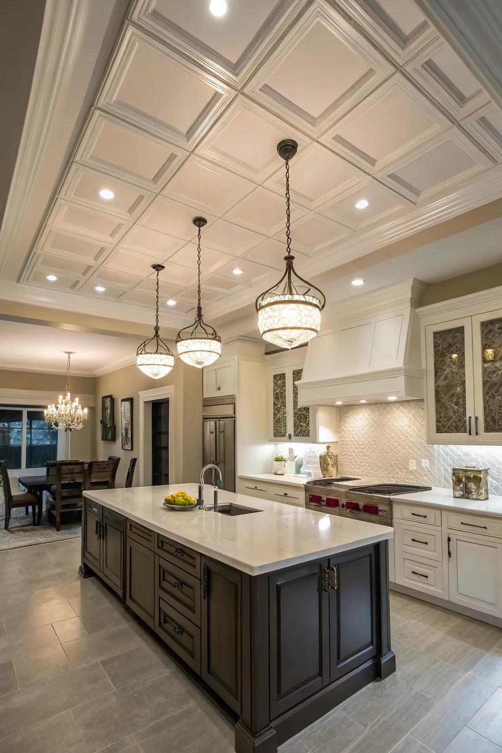 Add elegance and depth with a beautifully designed tray ceiling.