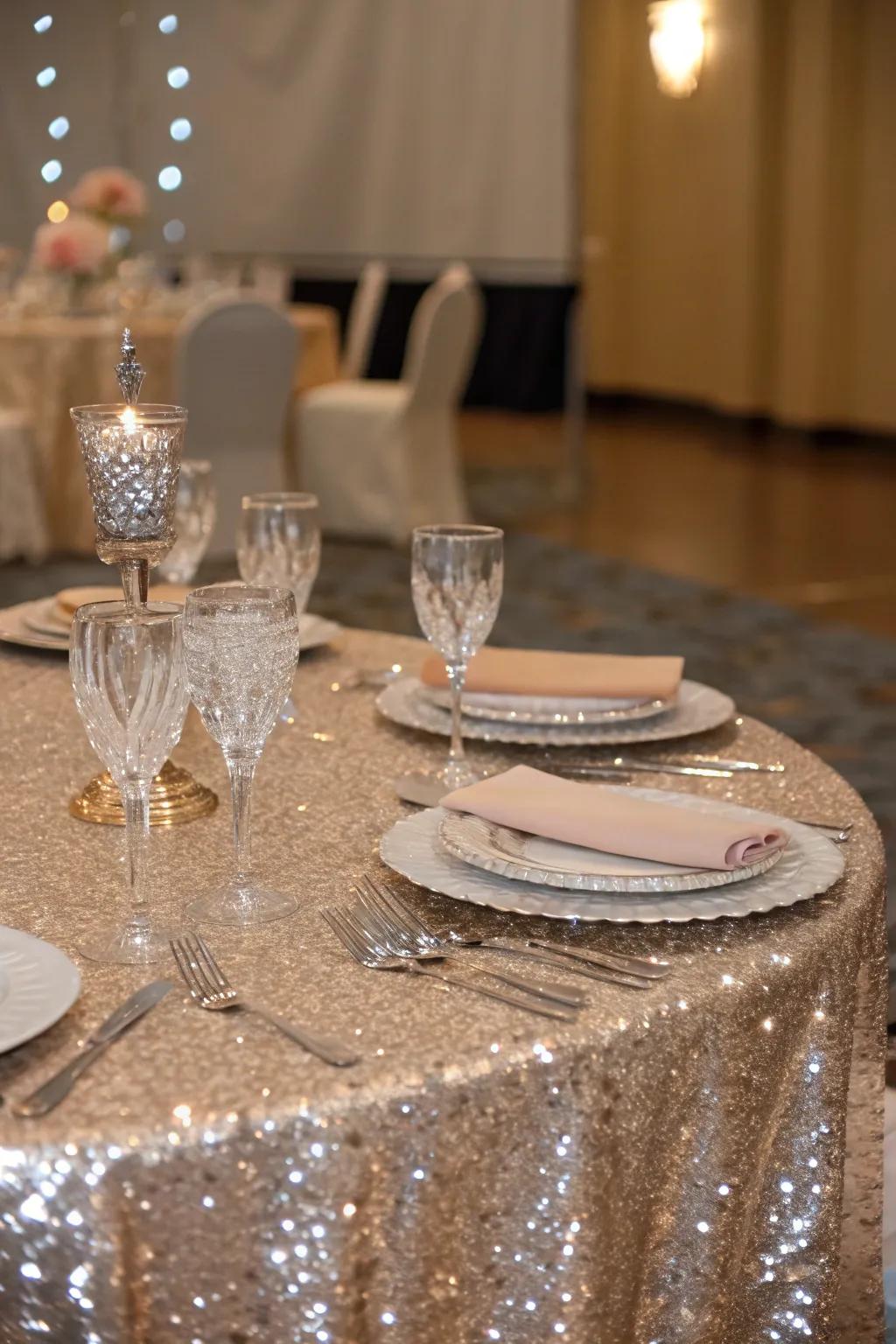 Twinkling overlays infuse sparkle and allure into your prom environment.