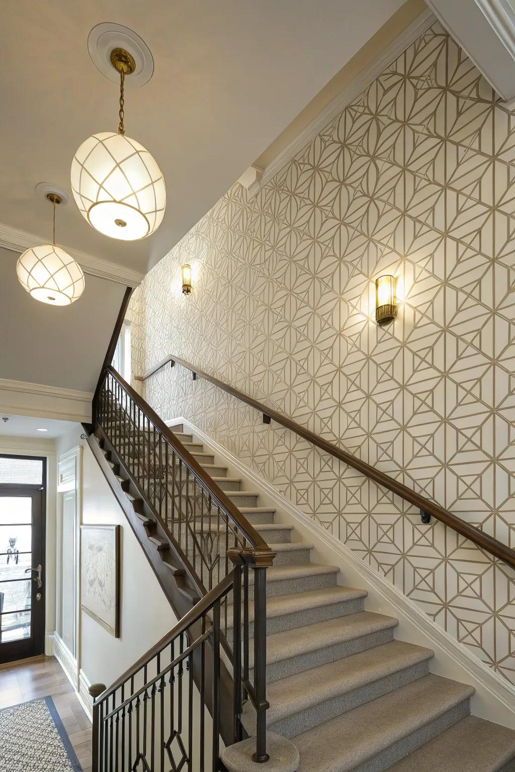 Incorporate a modern flair with geometric patterns.