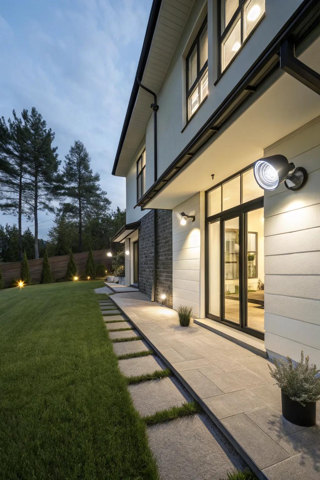 Enjoy peace of mind with strategically placed security lights.