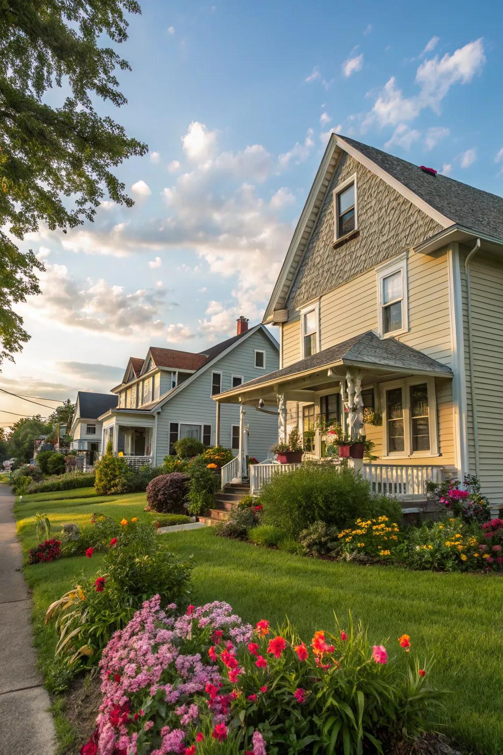 Textured vinyl siding offers durability and style.