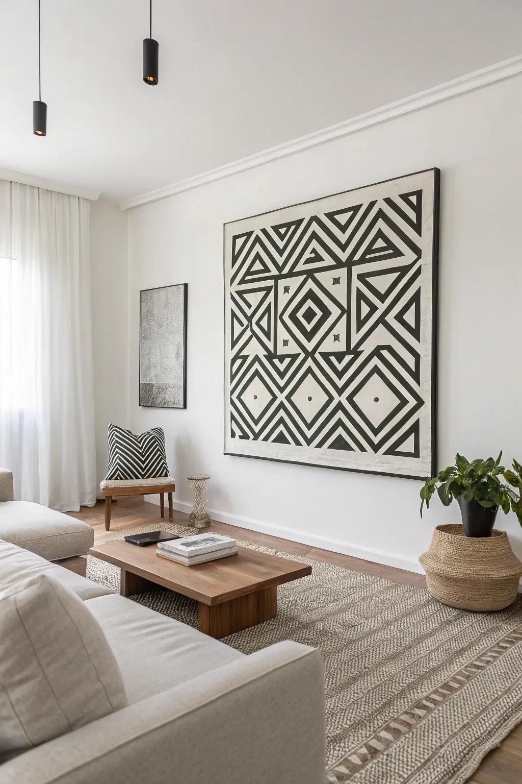 Geometric designs bring a modern and minimalist touch to your decor.