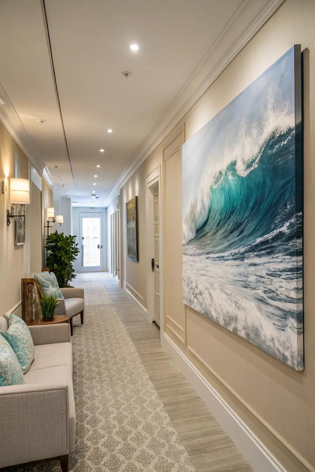 Sea-inspired artwork brings the ocean indoors.