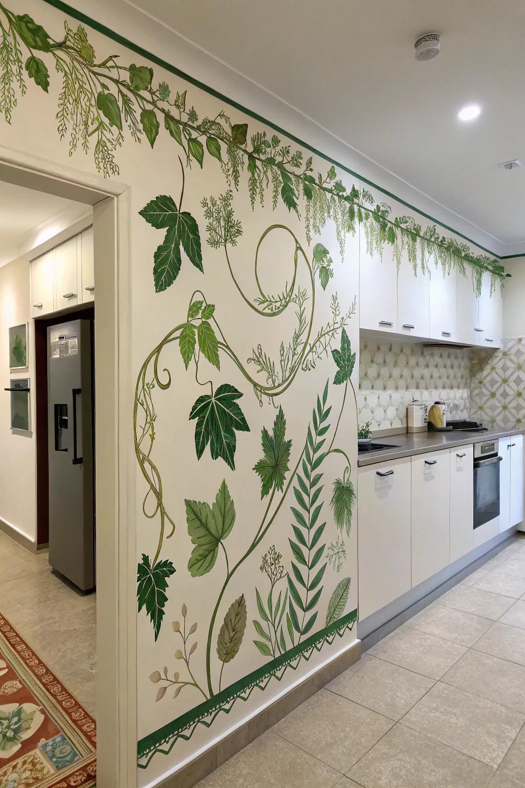 Botanical borders seamlessly integrate nature into your home.