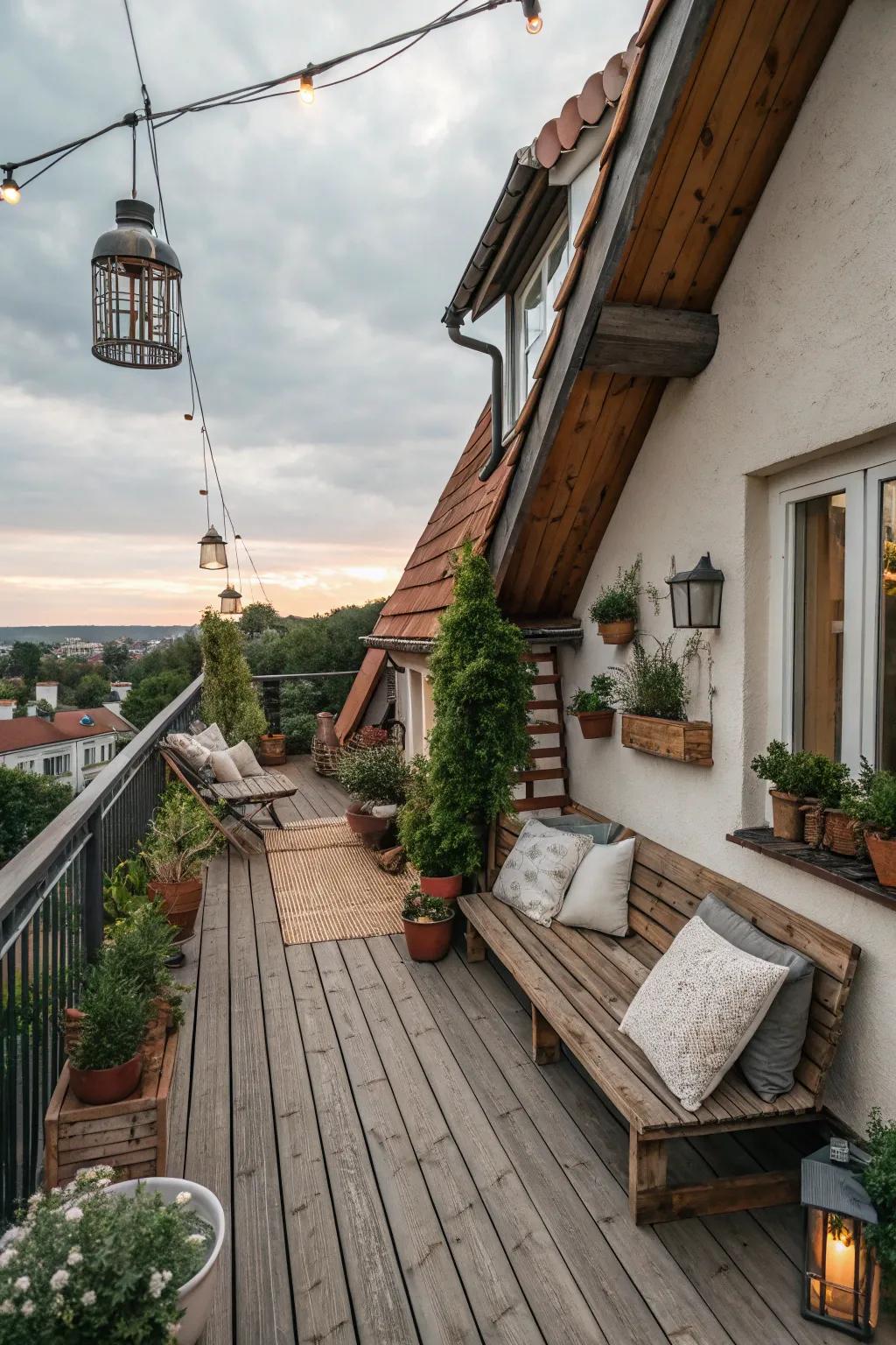 Eco-conscious materials foster a warm, inviting atmosphere.