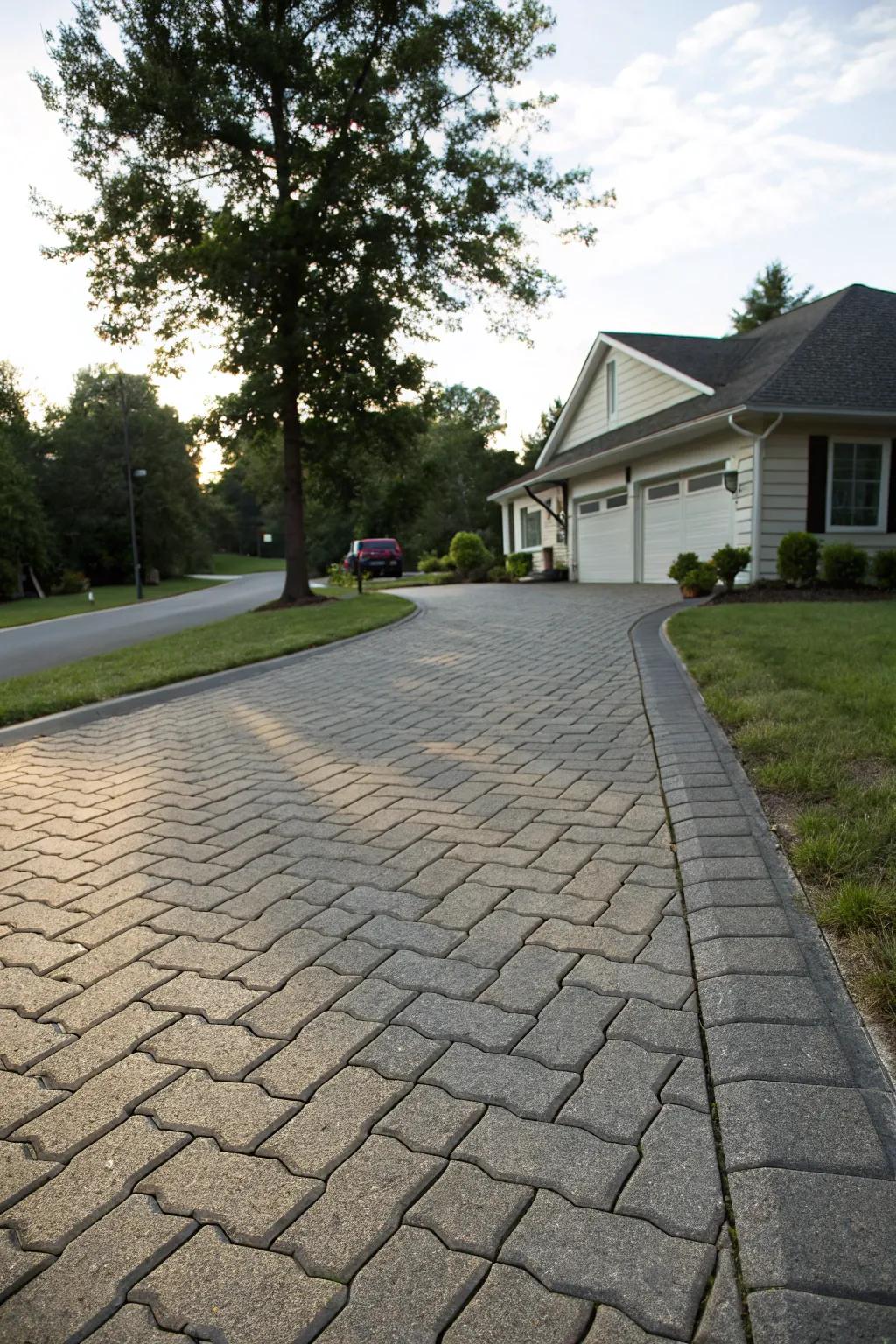 Interlocking pavers provide durability and style.