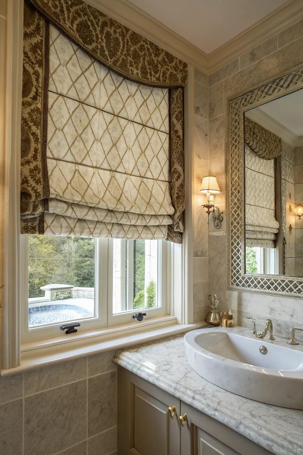 Add softness and elegance with plush Roman shades.