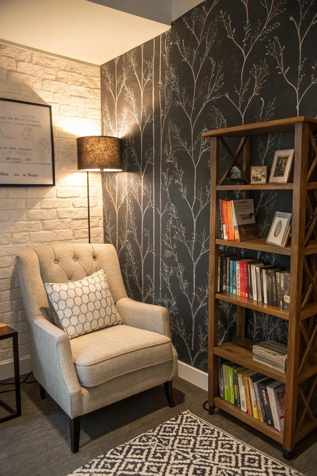 Textured wall covering can improve the visual appeal of your space.