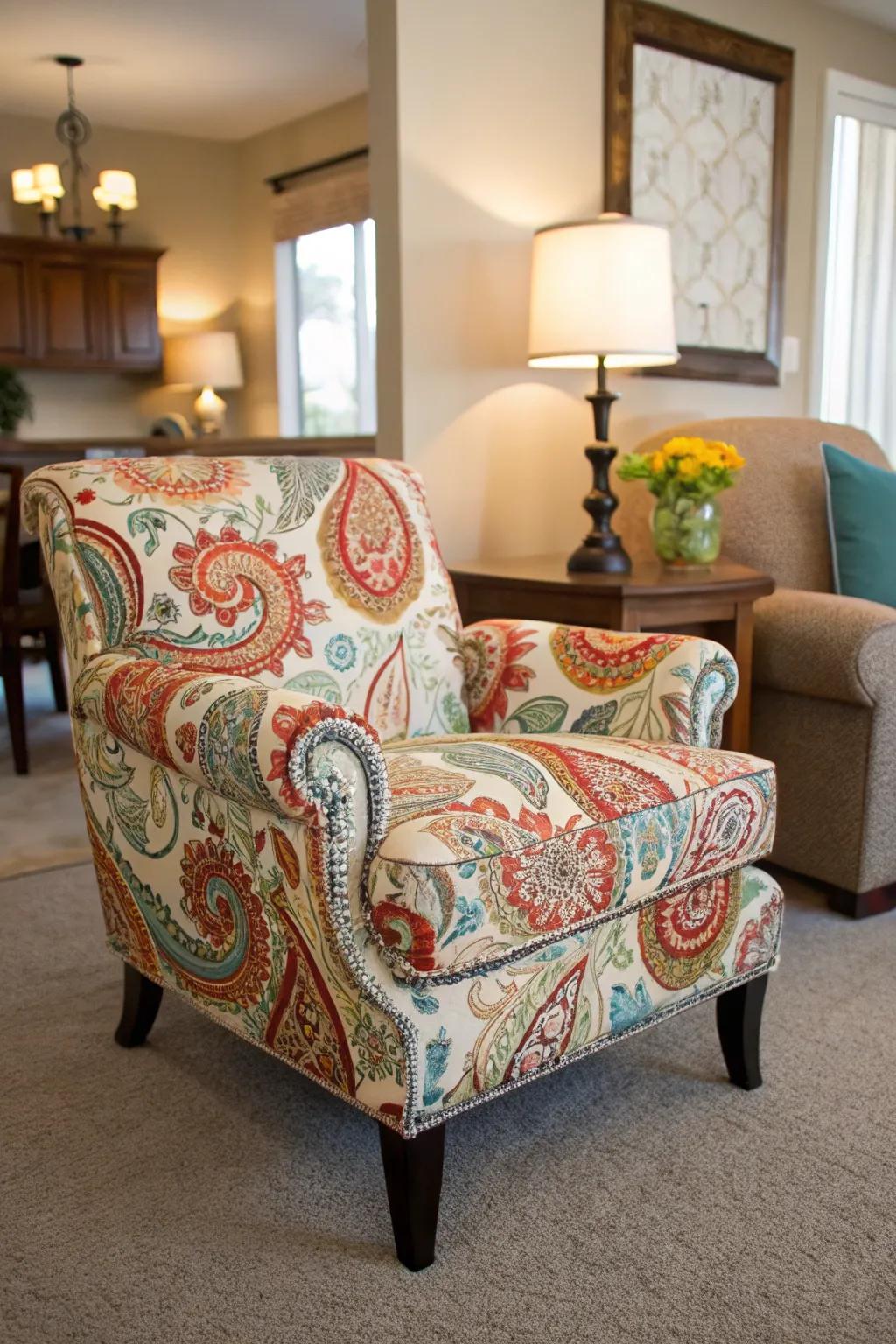 An accent chair can be the focal point of your decor.
