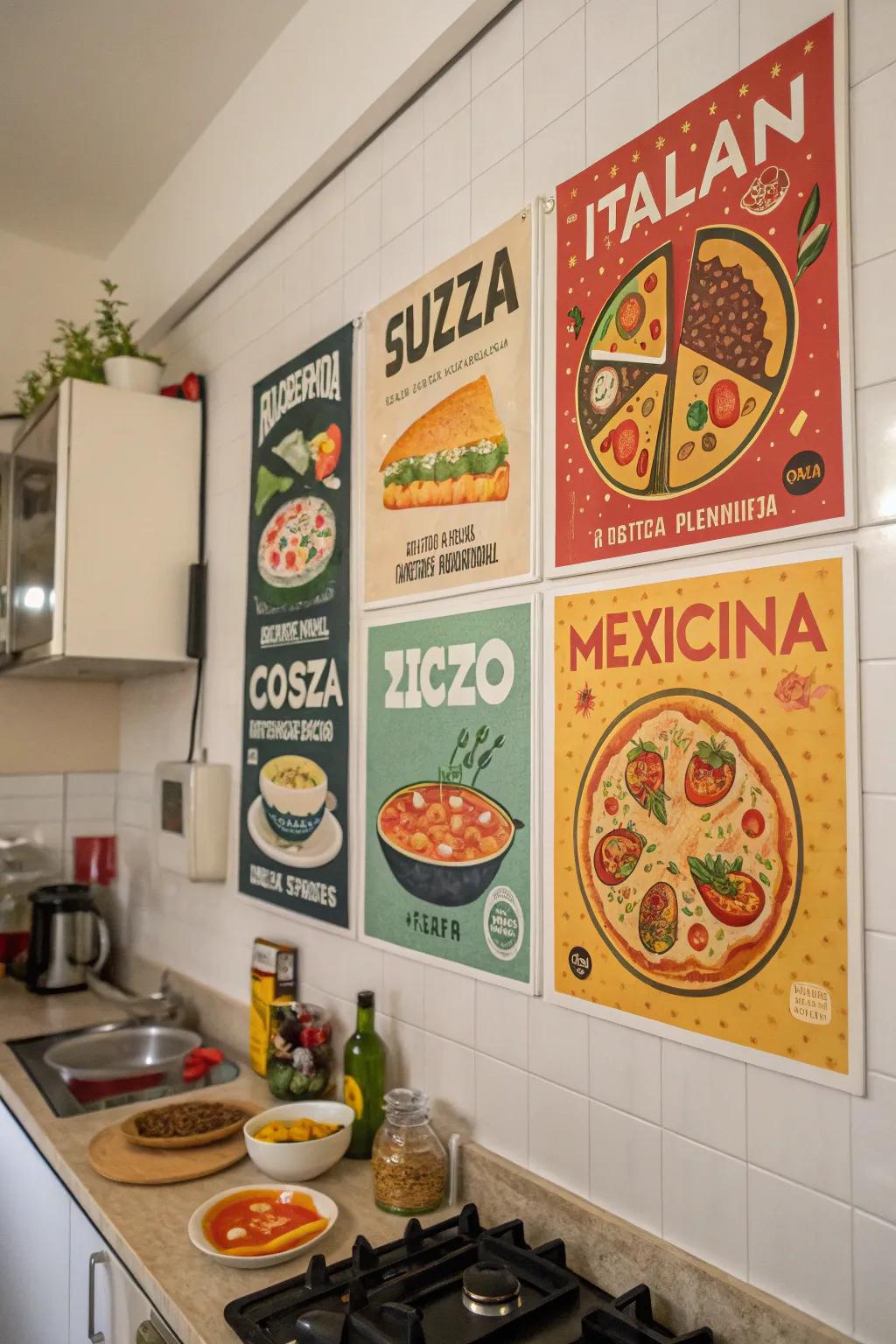 Culinary posters inspire delicious adventures.