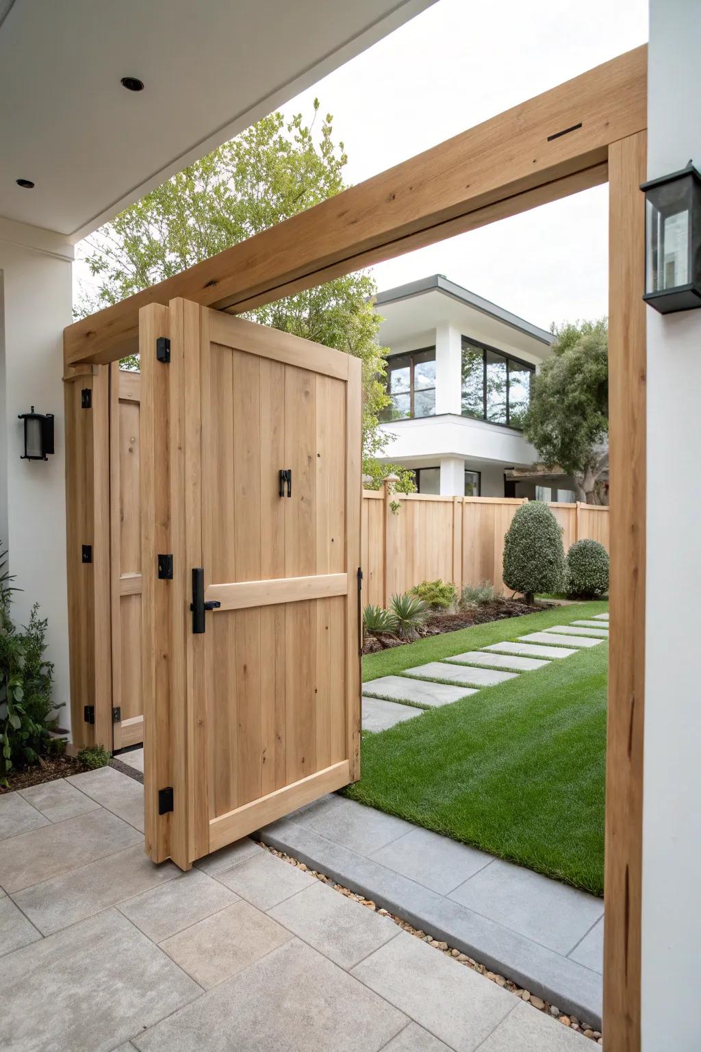 A minimalist design for a sleek, contemporary entrance.