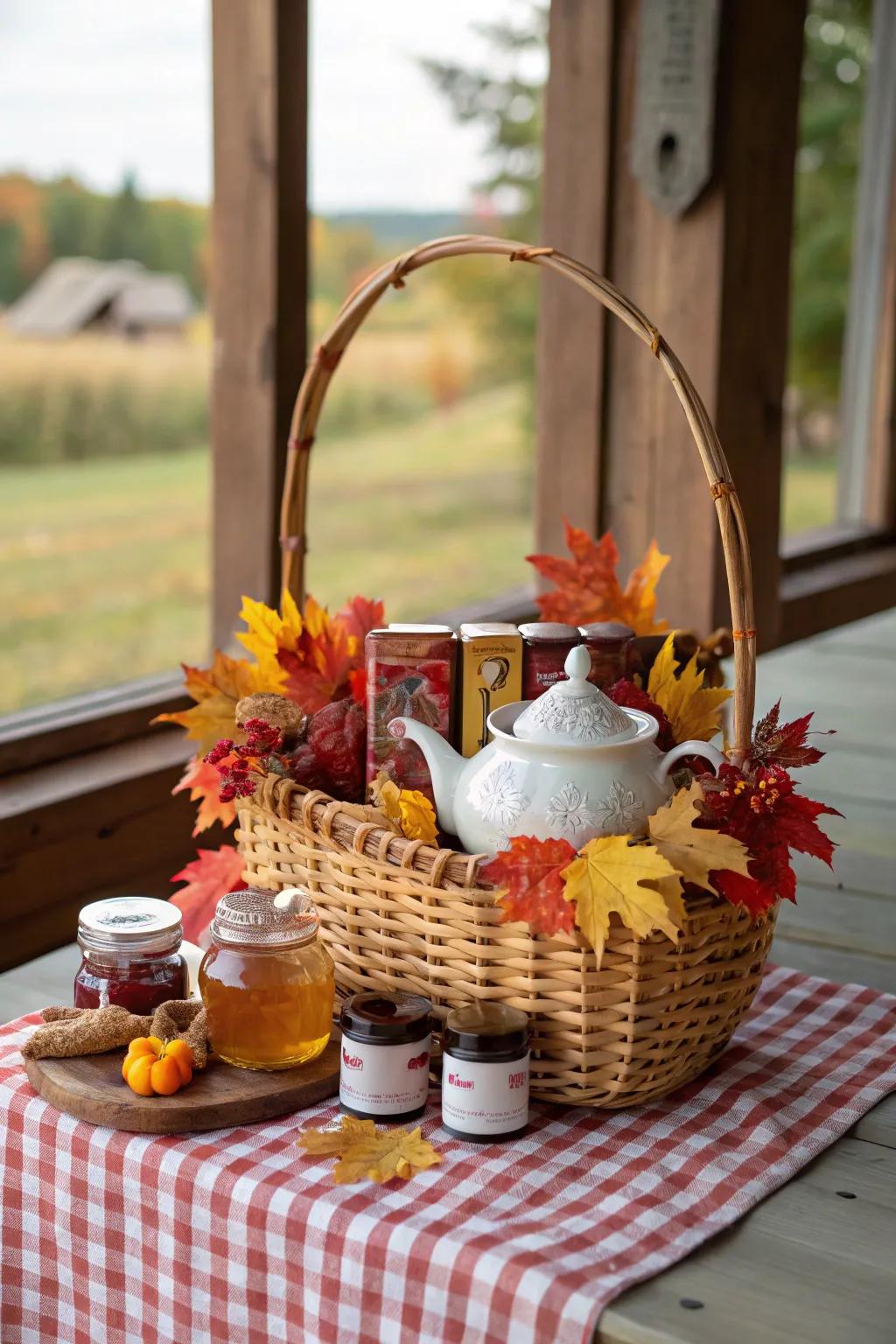 A delightful tea time experience with autumn flair.