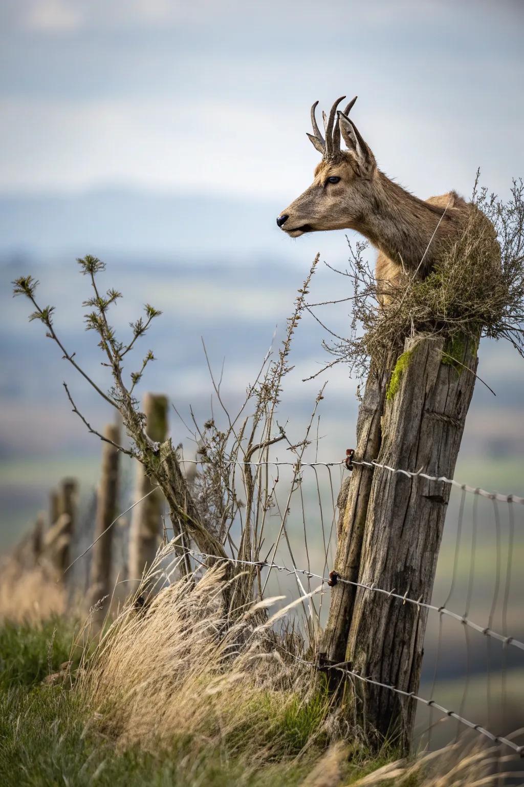 Unspoiled highlights such as branches and grasses bring an organic charm to your mount.