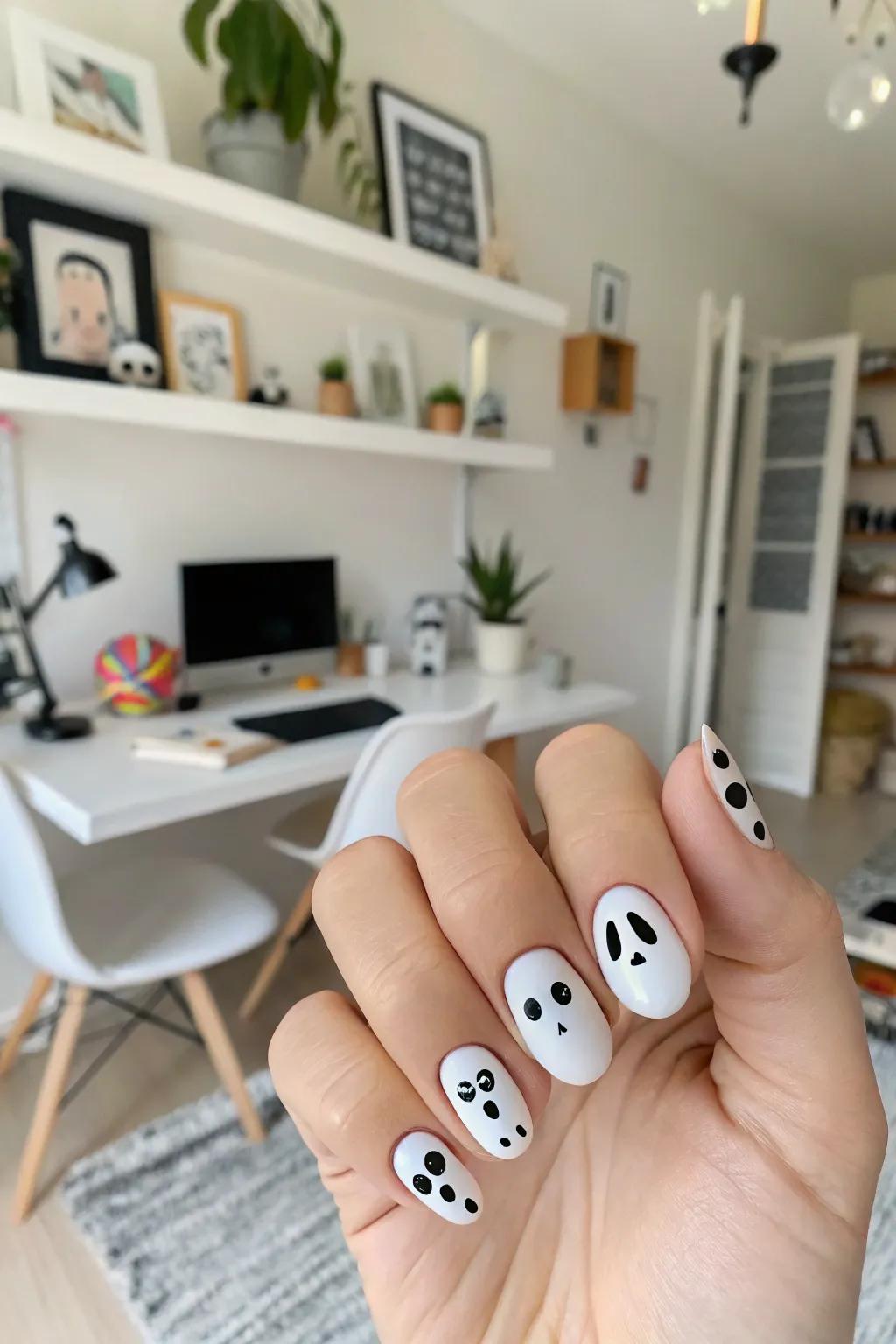 Subtle and stylish minimalist ghost faces