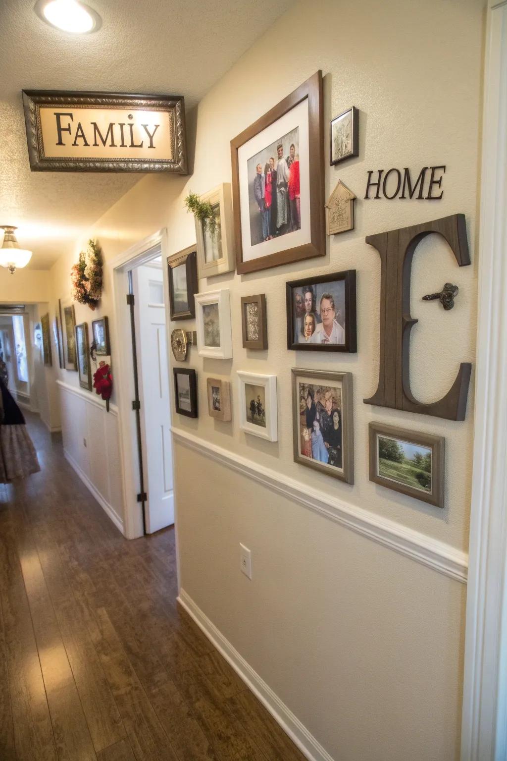Family-themed decor adds warmth and personality.