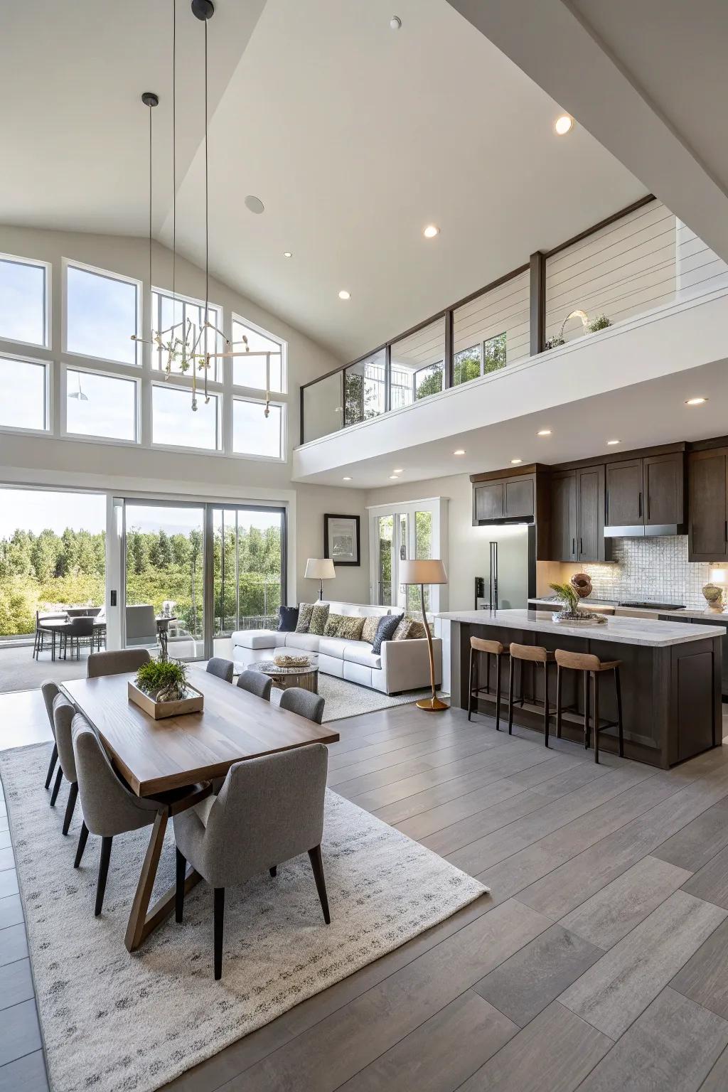An open layout helps space flow together nicely.