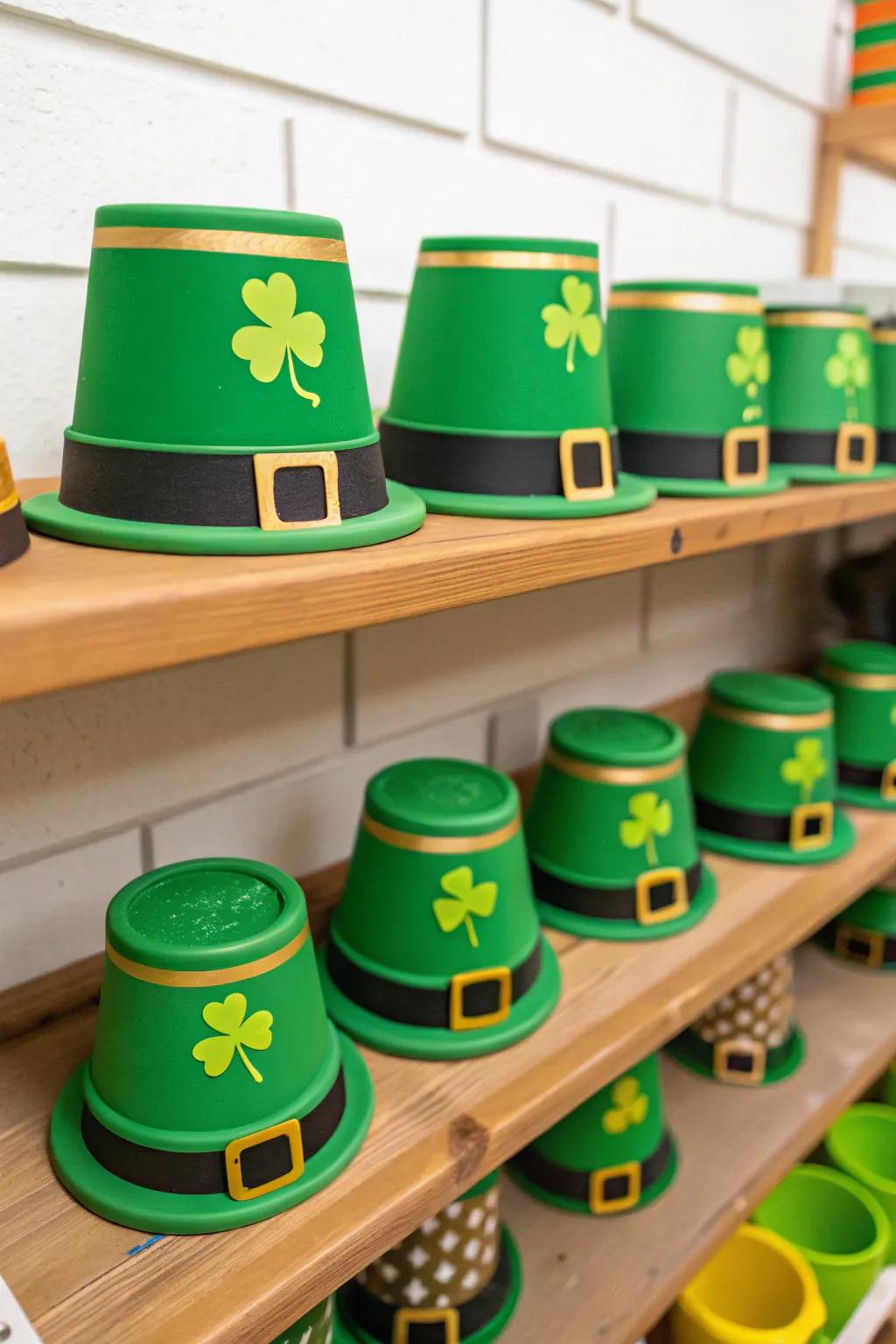 Infuse eccentricity with crafted leprechaun toppers.