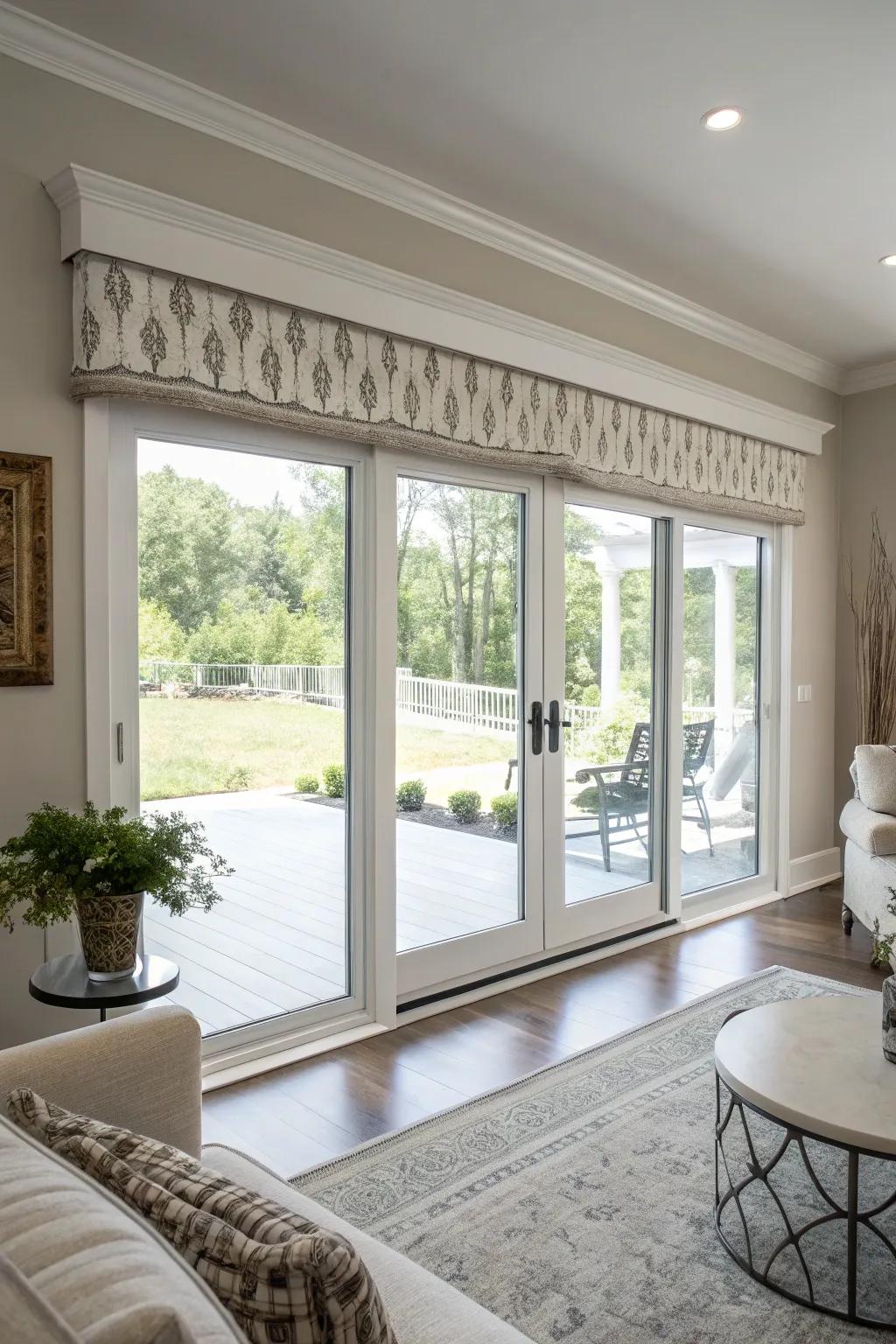 Minimalistic valances bring a sleek, contemporary vibe.
