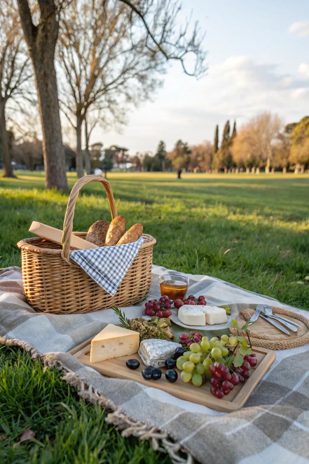 Enjoy the great outdoors with a delightful picnic for your 40th birthday.