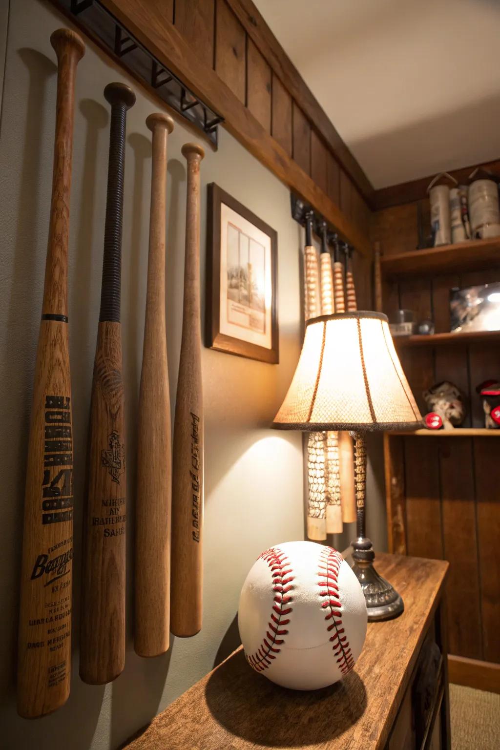 Add a playful touch with baseball-themed decor elements that celebrate the game.