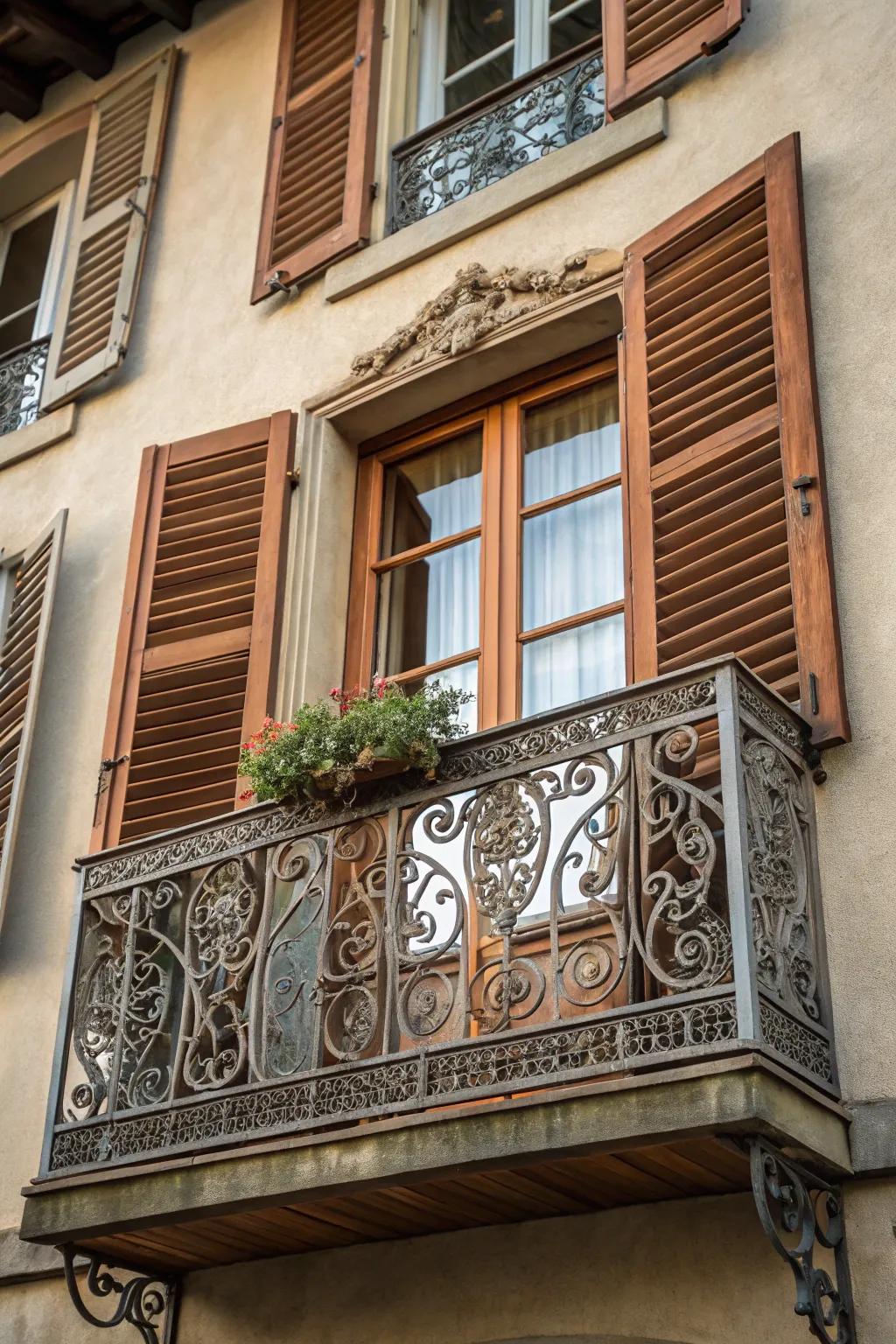 A stylish addition that elevates the facade.