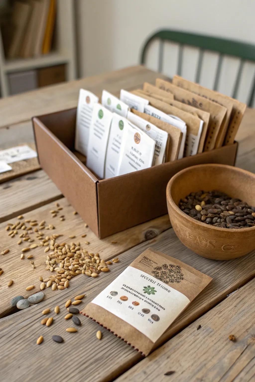 Keep seeds organized and ready for planting with a seed saver kit.