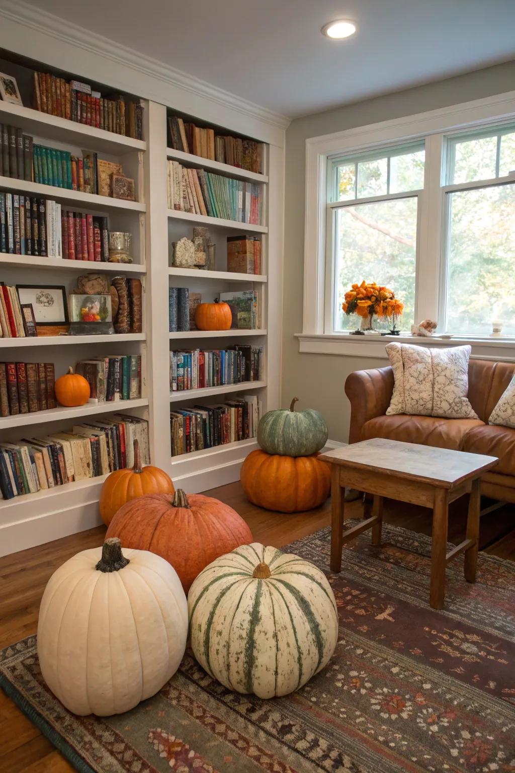 Pumpkins bring Halloween charm to any space.