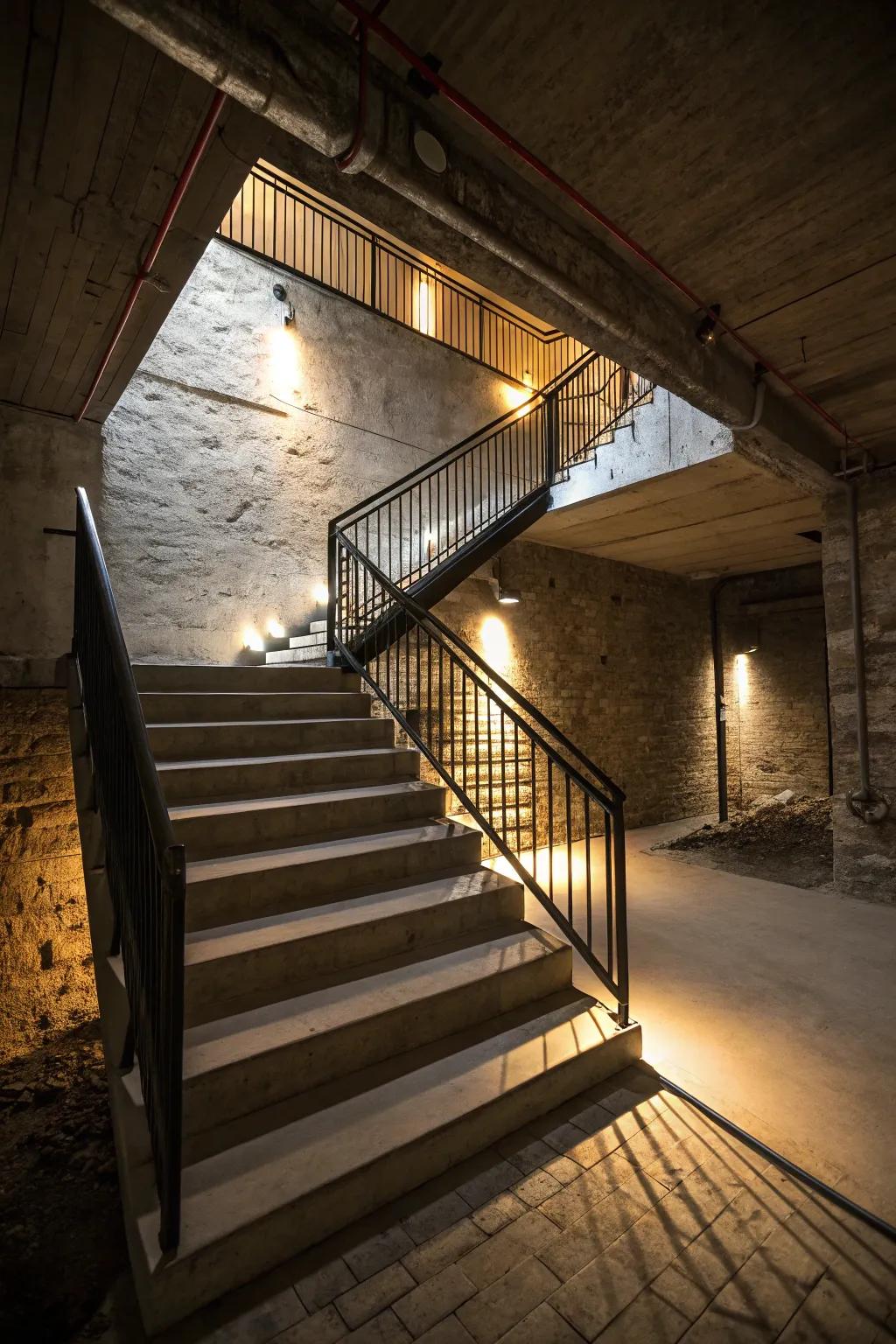 An element of charm and class is created as floating steps seem to hover in the air.