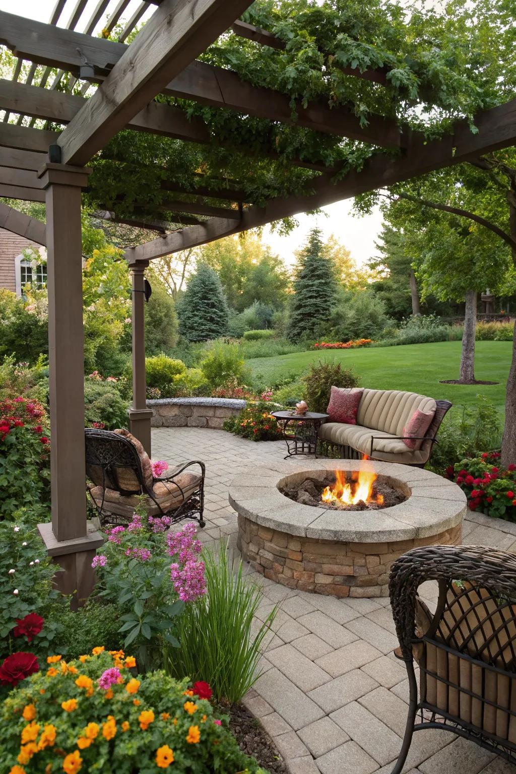 Unite nature and design with a garden-integrated pergola.