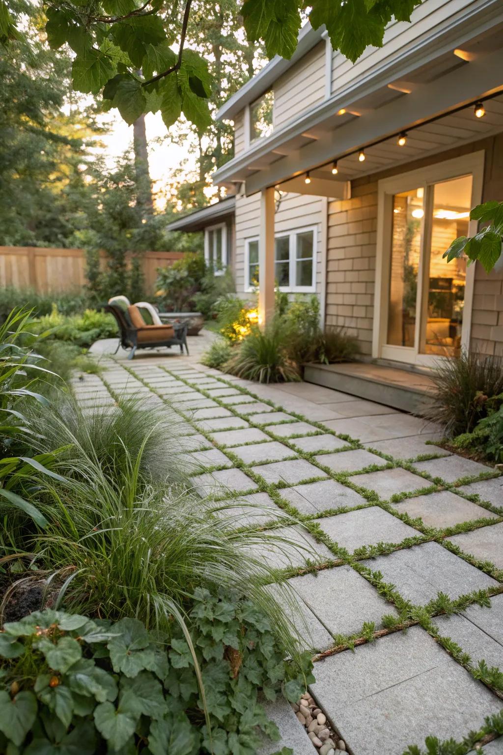 Inherent components blend seamlessly with permeable pavement.