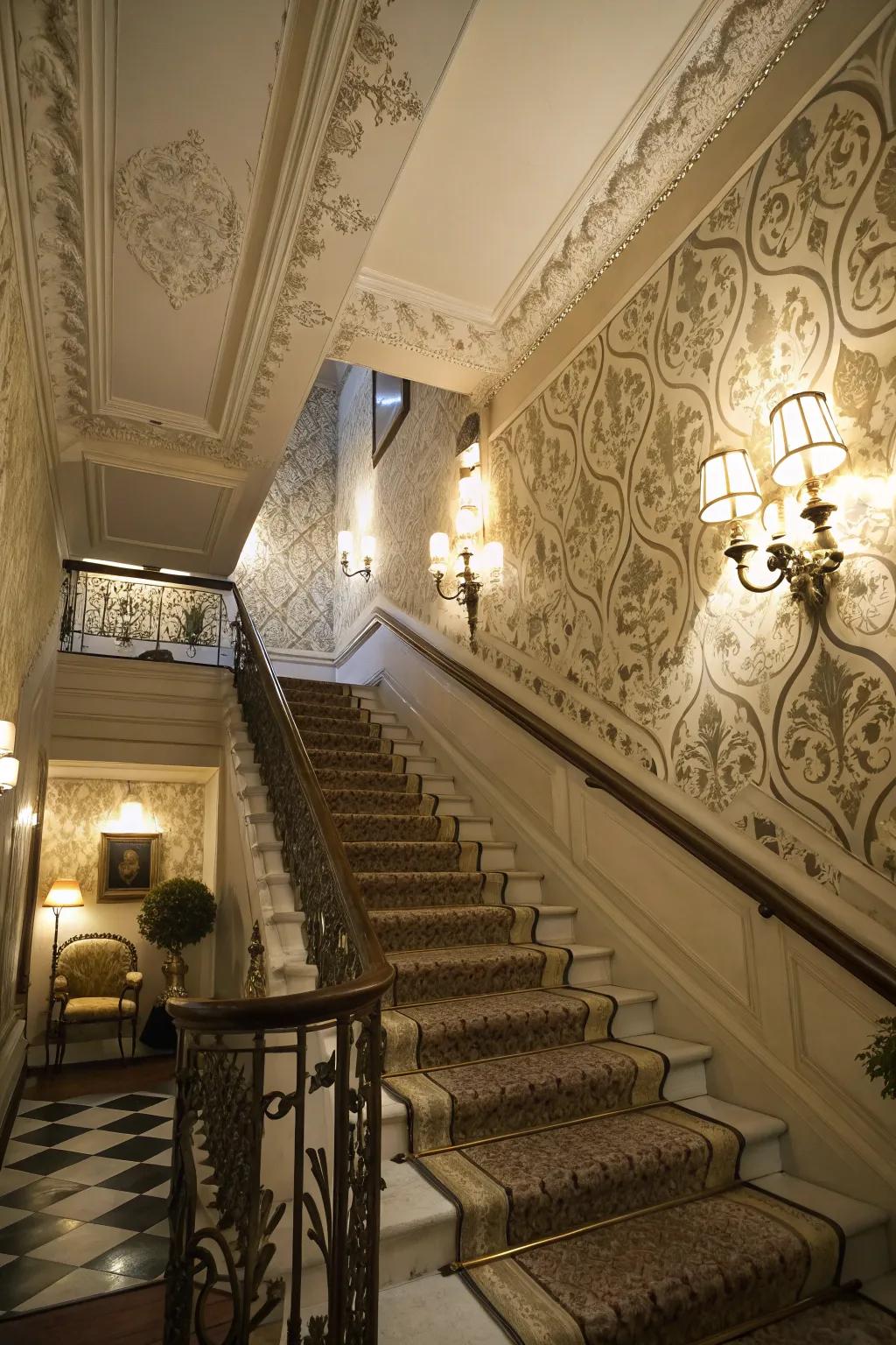 Timeless grace with classical motifs.