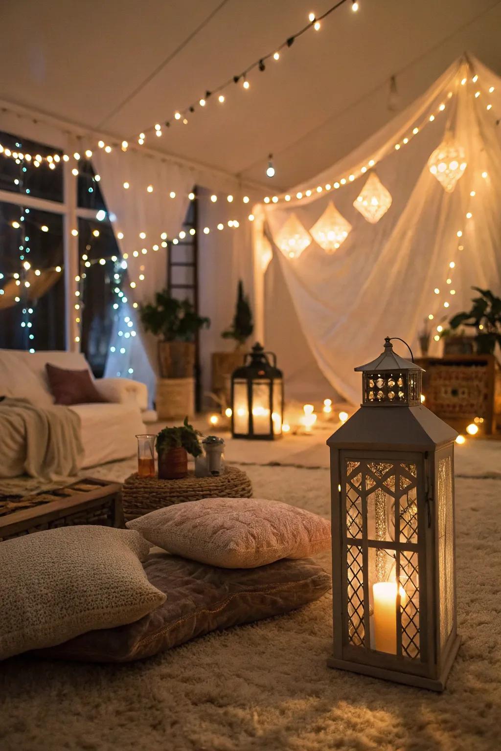 Create a magical ambiance with soft, inviting lighting.