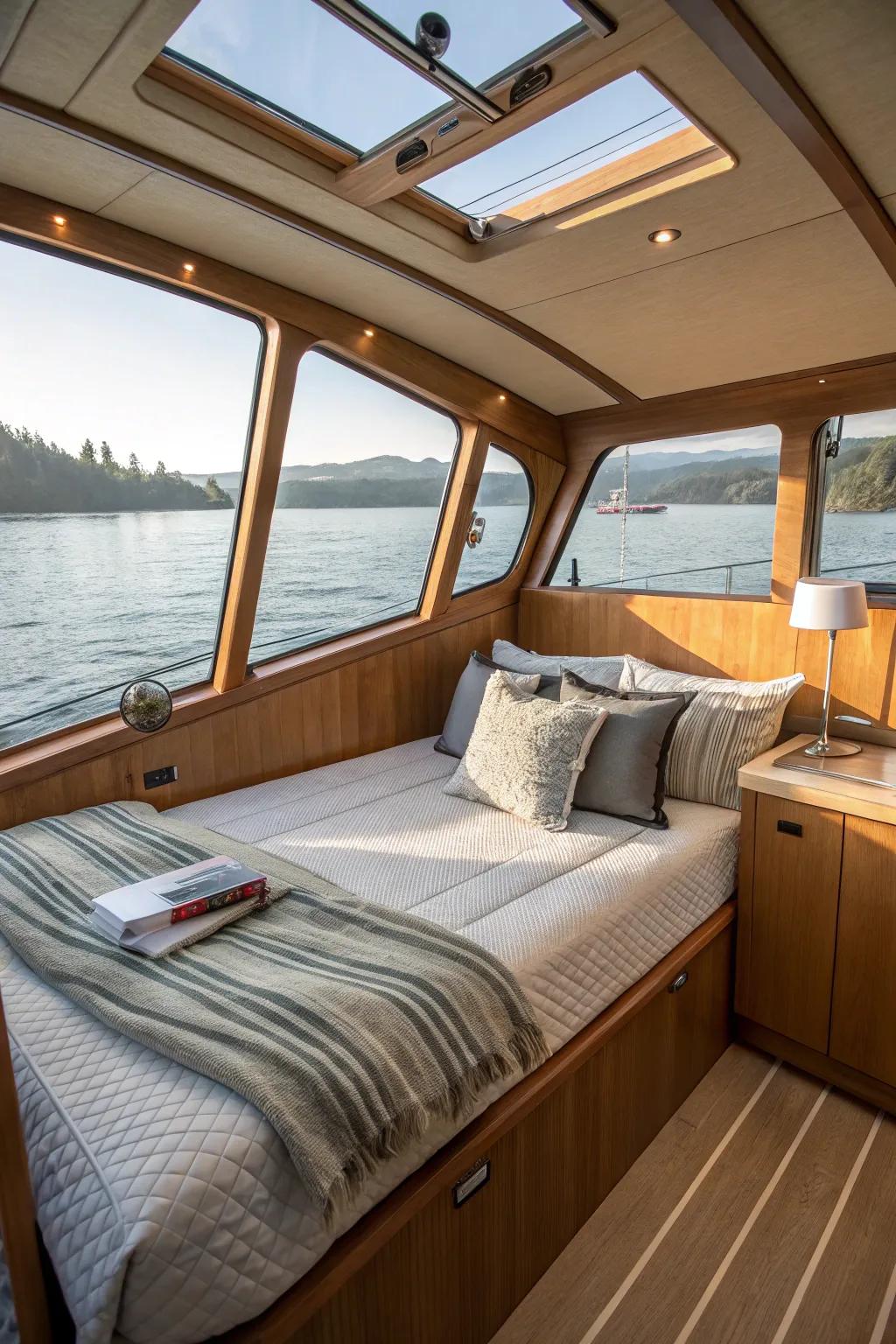 Bedding made to order to fit the unique layouts of boats perfectly.