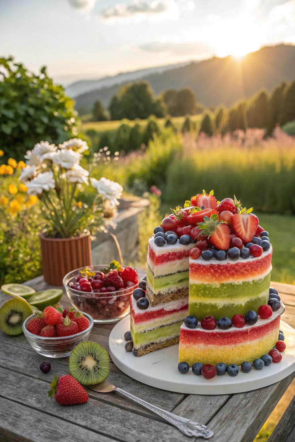 A layered watermelon cake that’s perfect for summer gatherings.