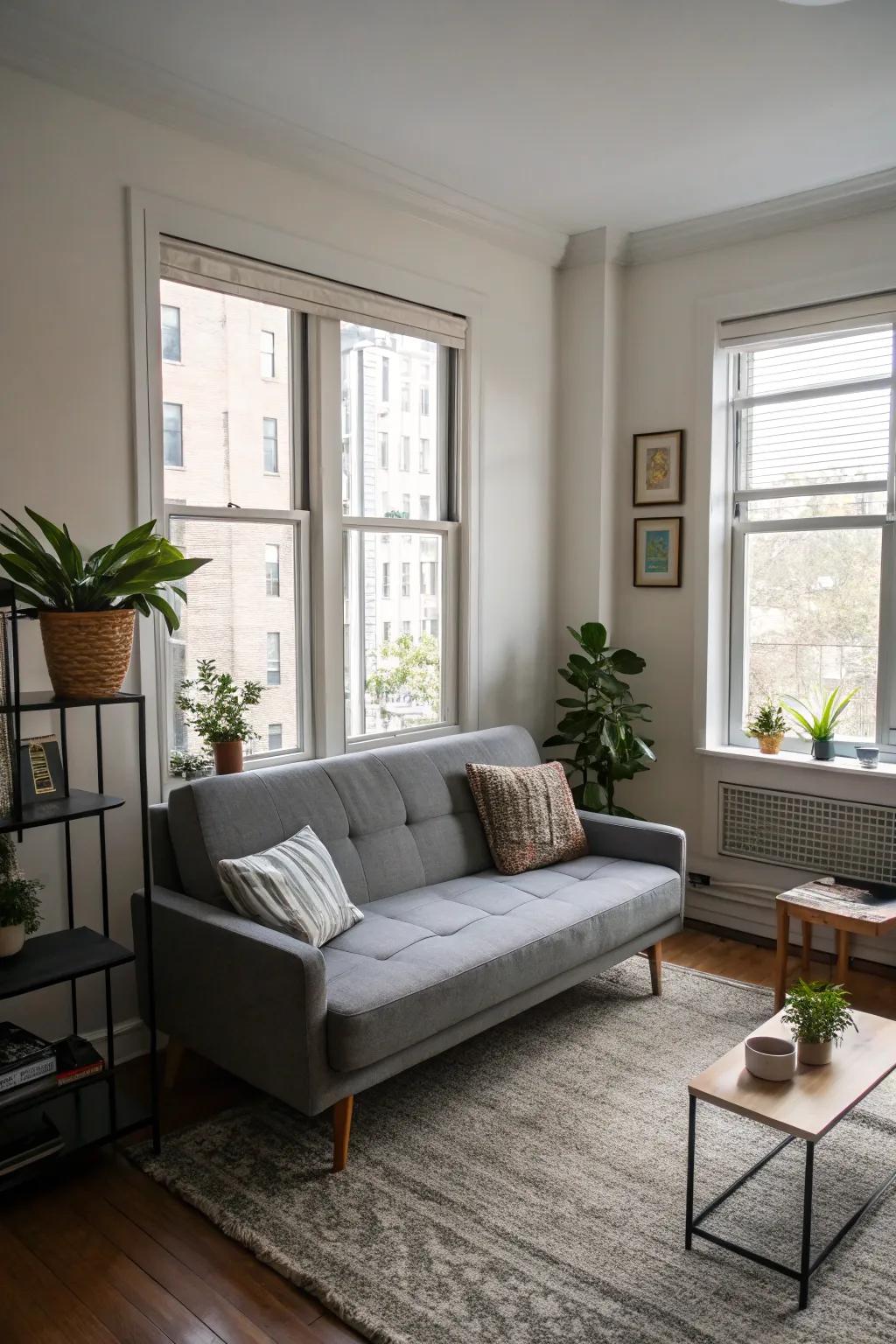Transformable sofas provide adaptability and aesthetic for diminutive spaces.