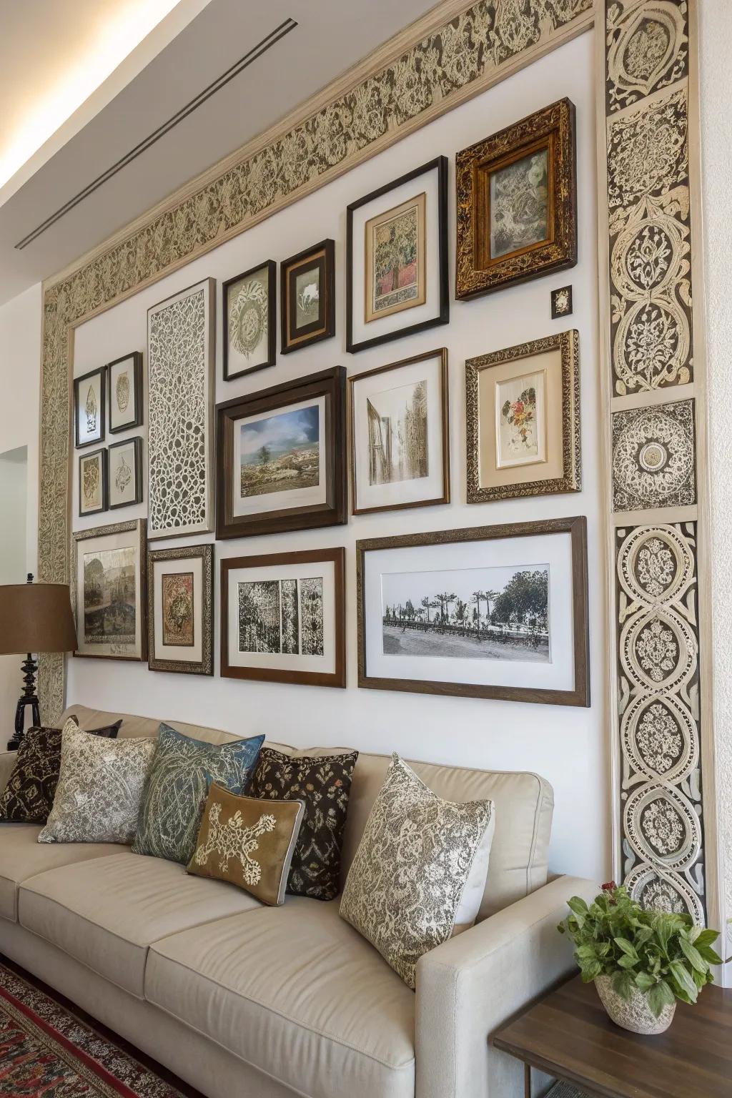 Framed designs introduce sophistication and grace to any setting.