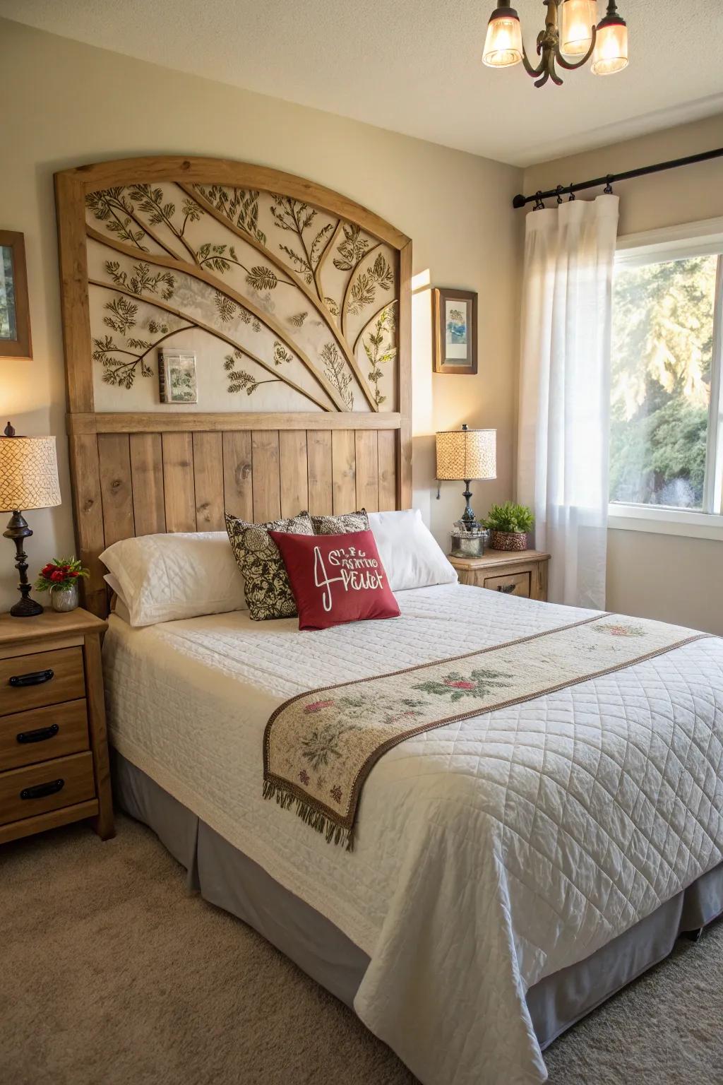 Express your individuality through a DIY headboard.