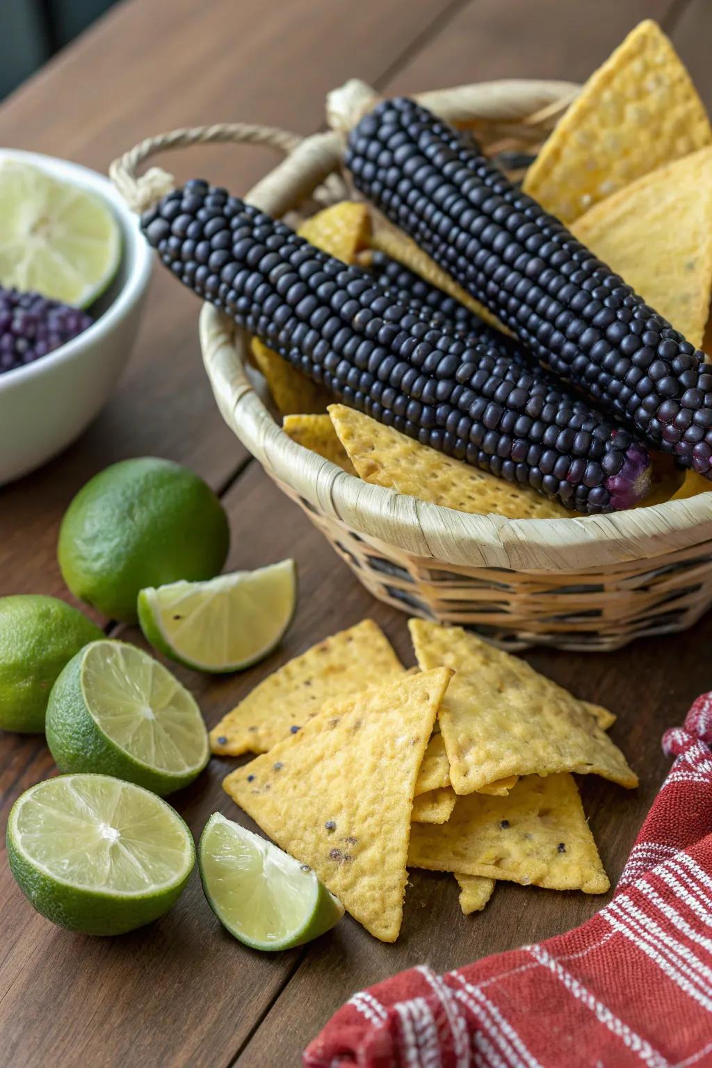 Dive into crispy tortilla chips perfect for dipping.