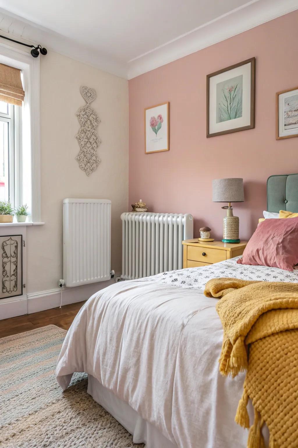 Chalk white radiators bring timeless charm.