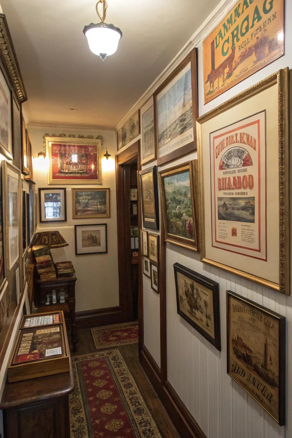 Personal touches like artwork bring character to this small cigar room.