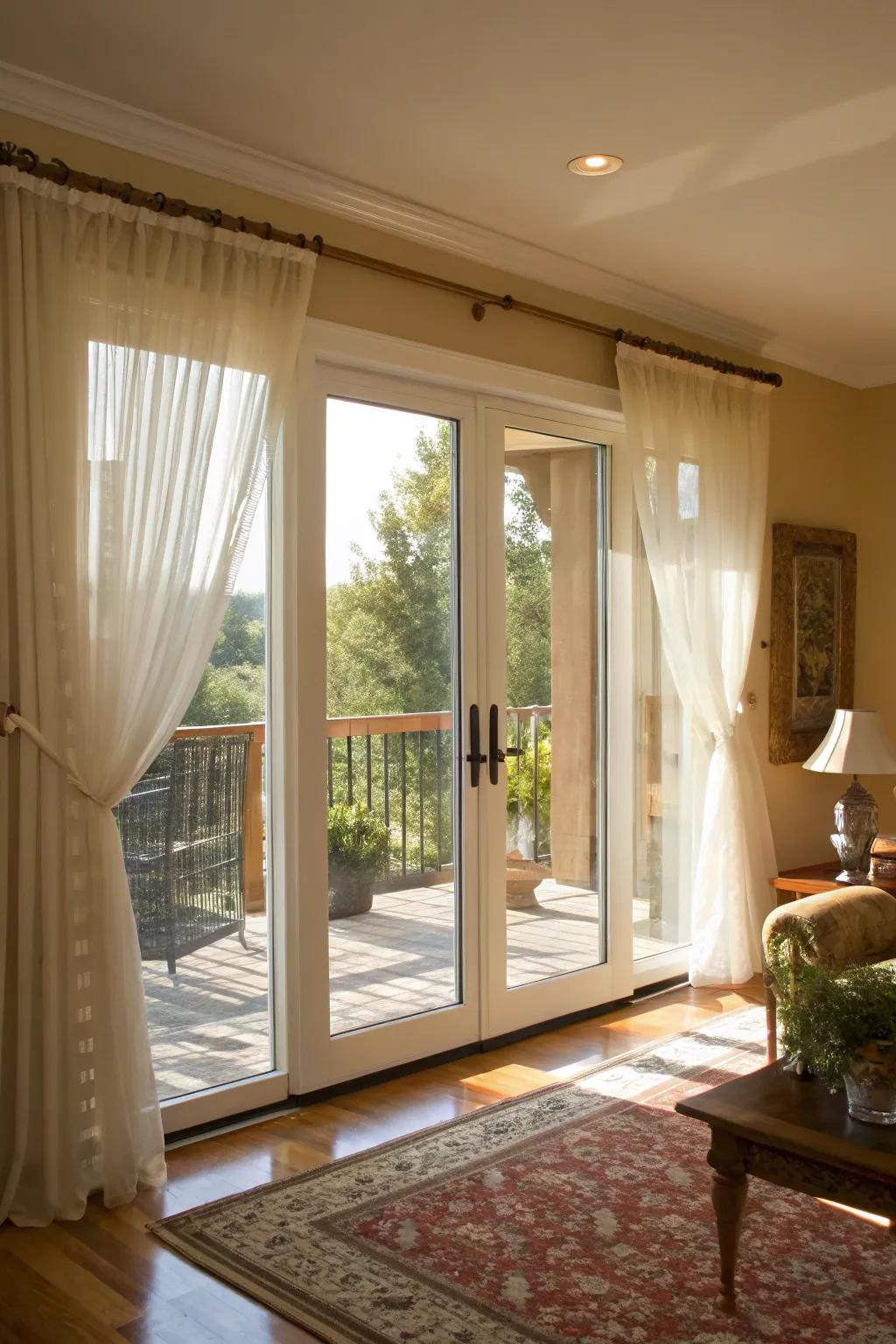 Lightweight valances maximize natural light with grace.