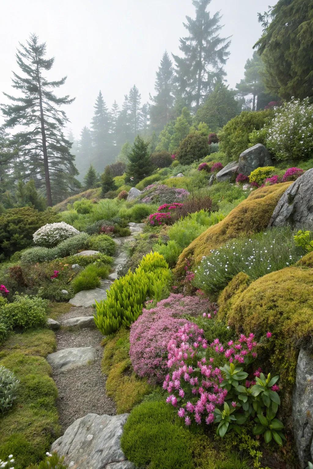 A delightful blend of textures in an alpine setting.