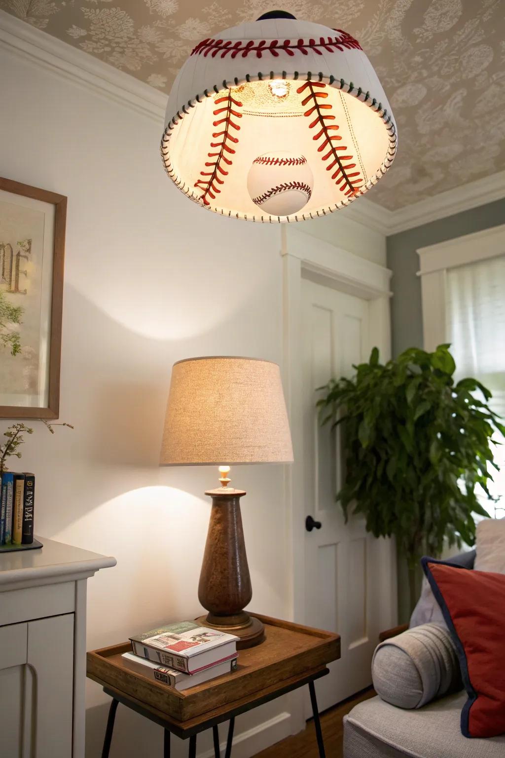 Illuminate your room with baseball-inspired lighting that shines with personality.