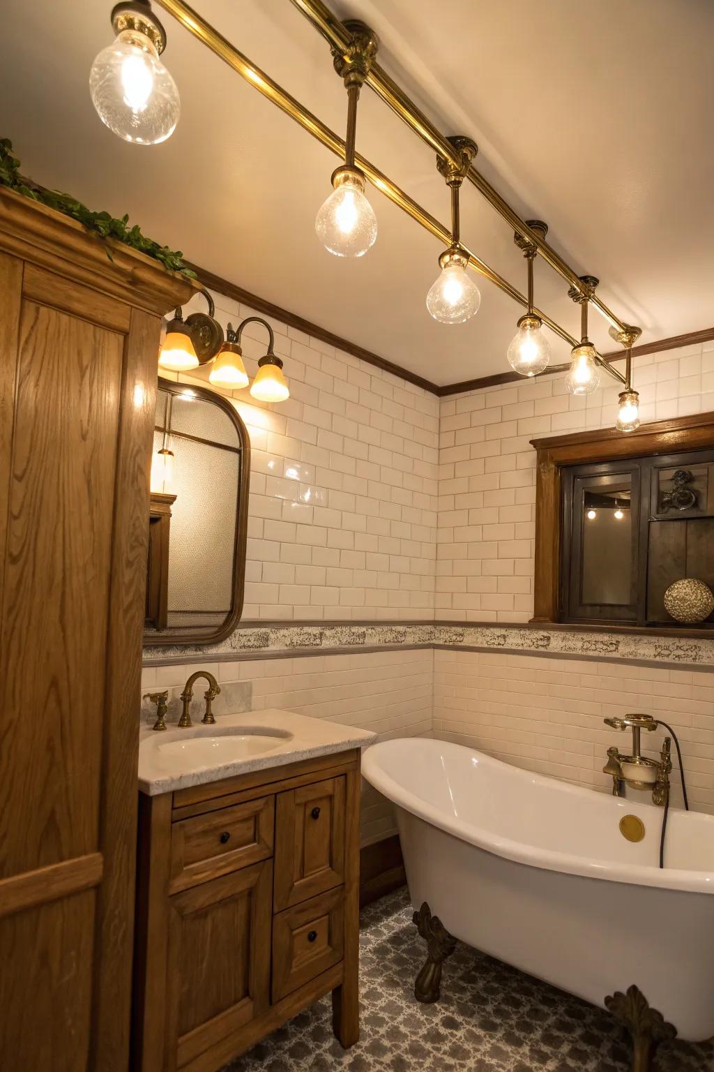 Golden finishes bring warmth and elegance to any bathroom.