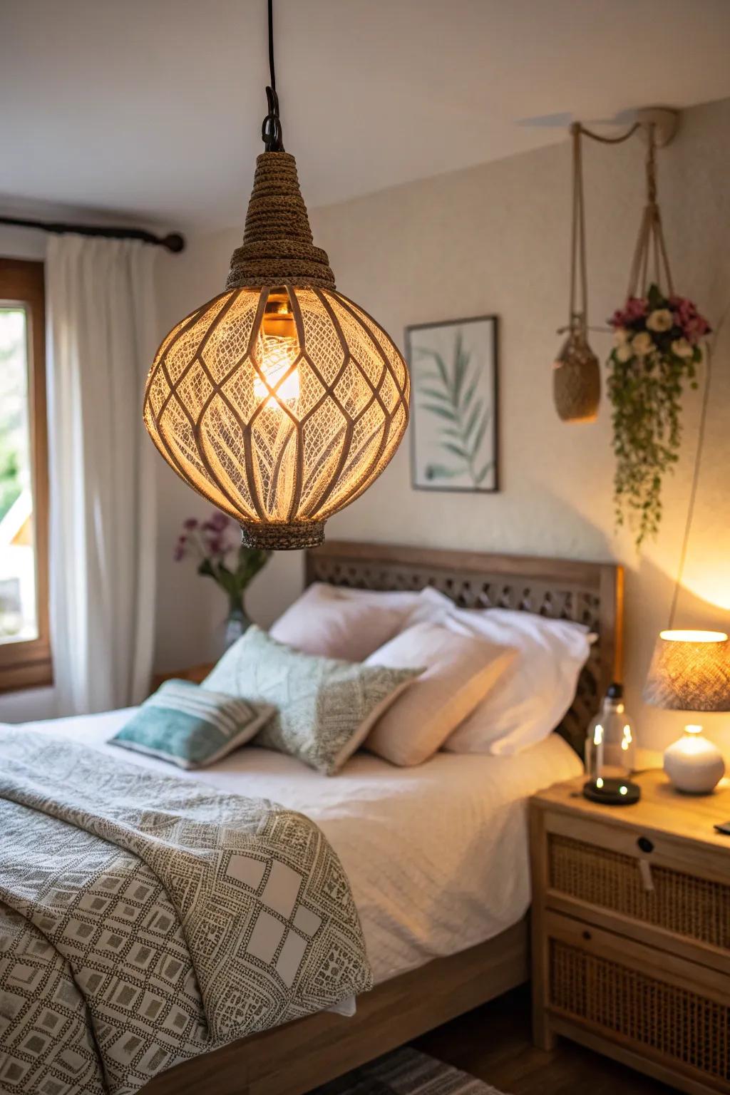 The ambience and style of your room can be elevated with the addition of unique lighting fixtures.